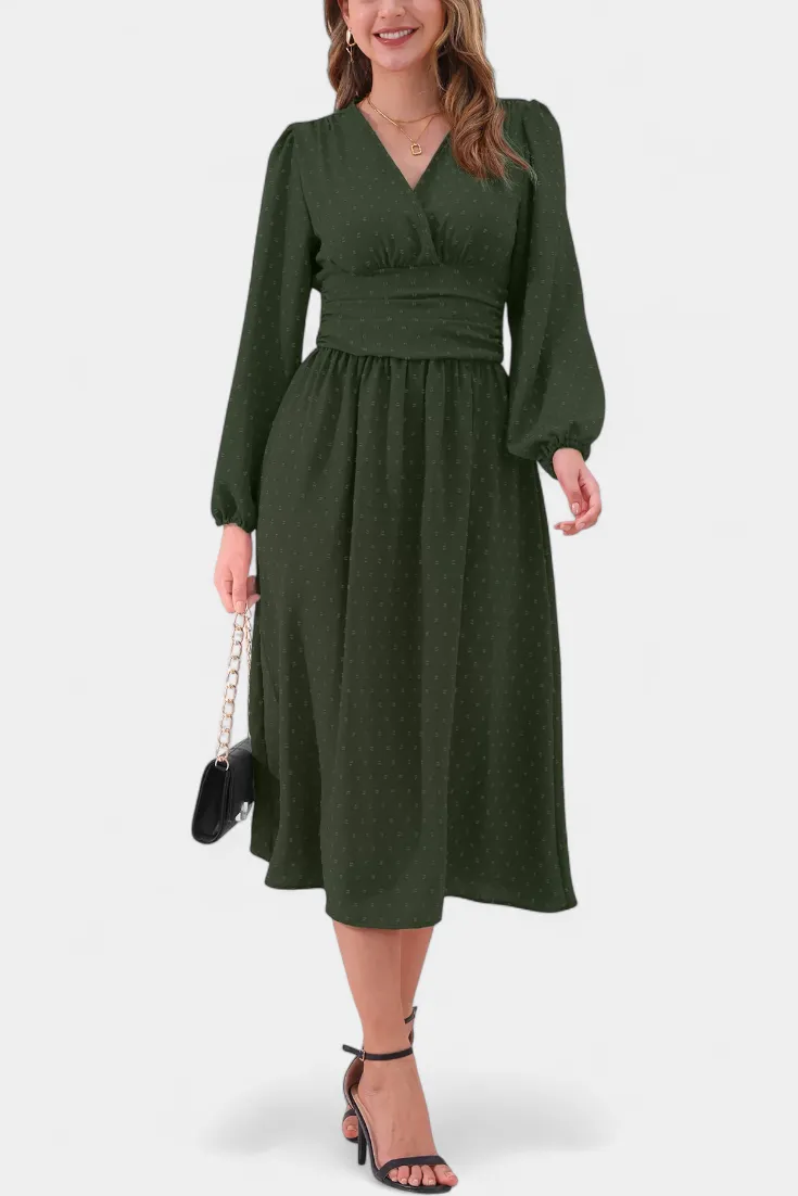 Polka-Dot Midi Dress