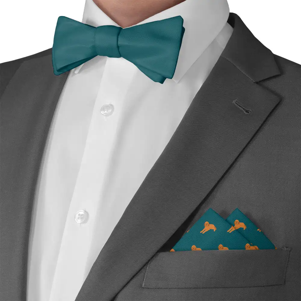 Clean Contemporary Animal Motif Dog Motif Pocket Square