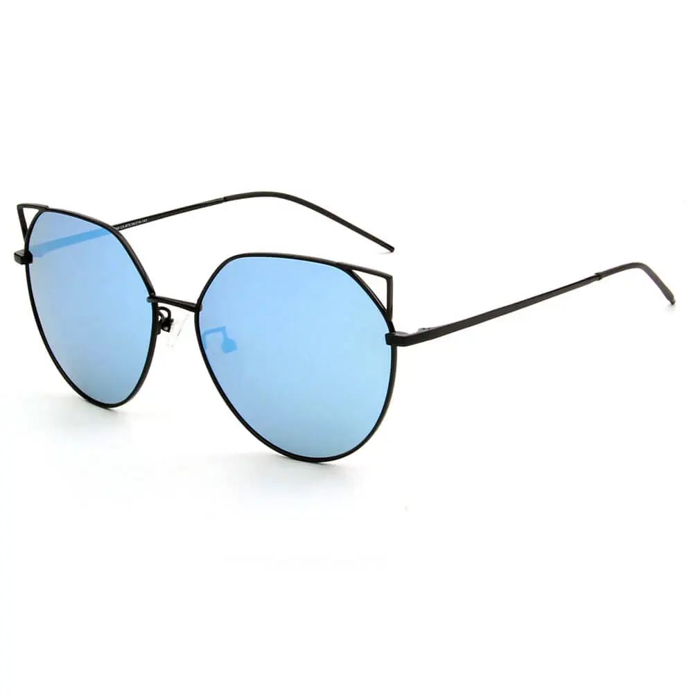 Polarized Round Cat-Eye Classic Finish Sunglasses