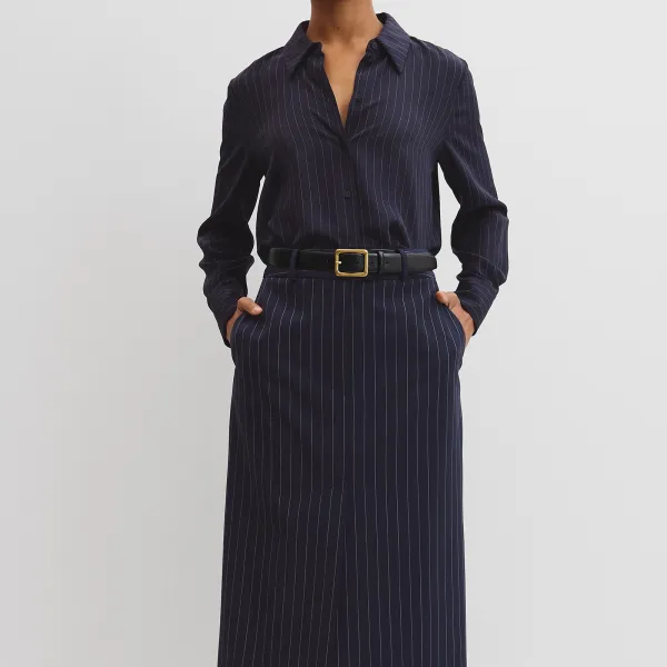 Women's Striped Silk Shirt