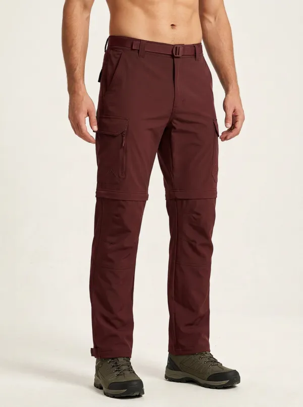 Men's Terrain Outdoor Mountain Graphic Waterproof Zip-Off Tactical Cargo Pants