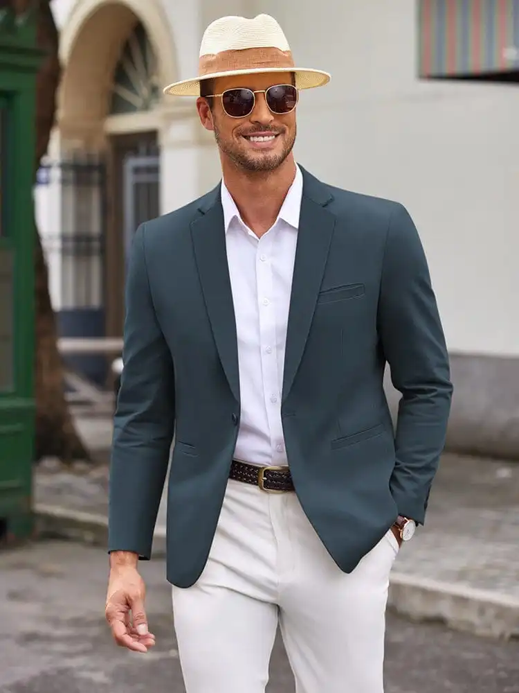 Travel Casual One Button Suit Jacket Coat