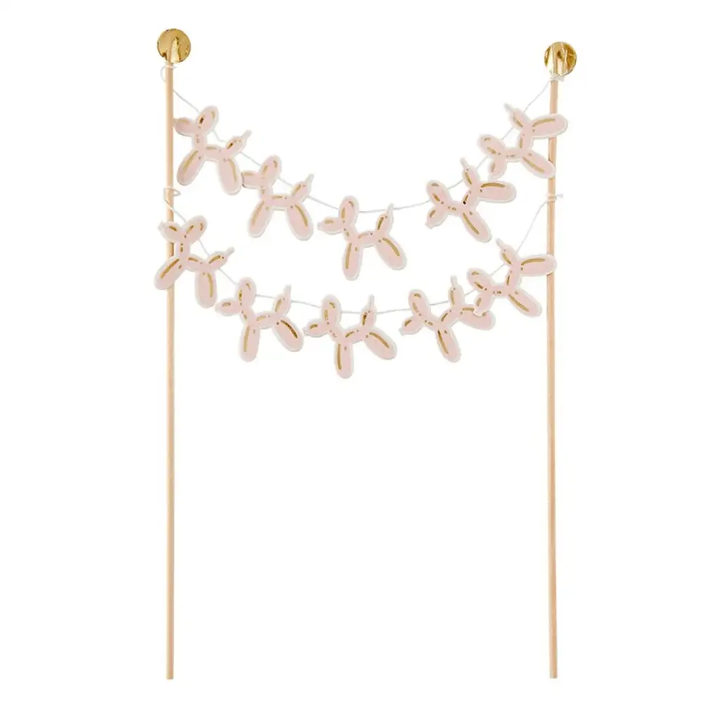 Balloon Dog Cake Garland Topper