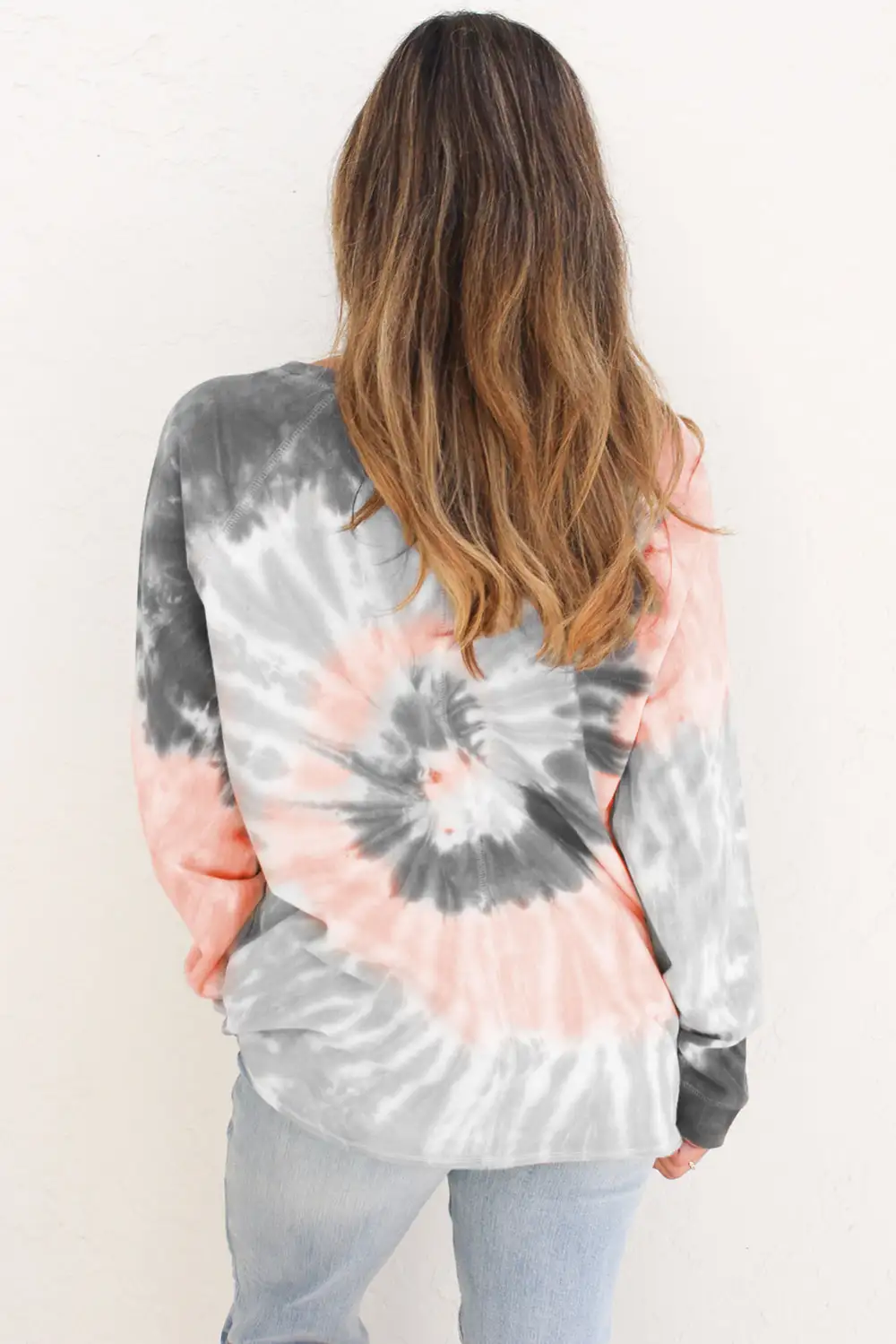 Ombre Tie Dye Loose Leisure Sweatshirt