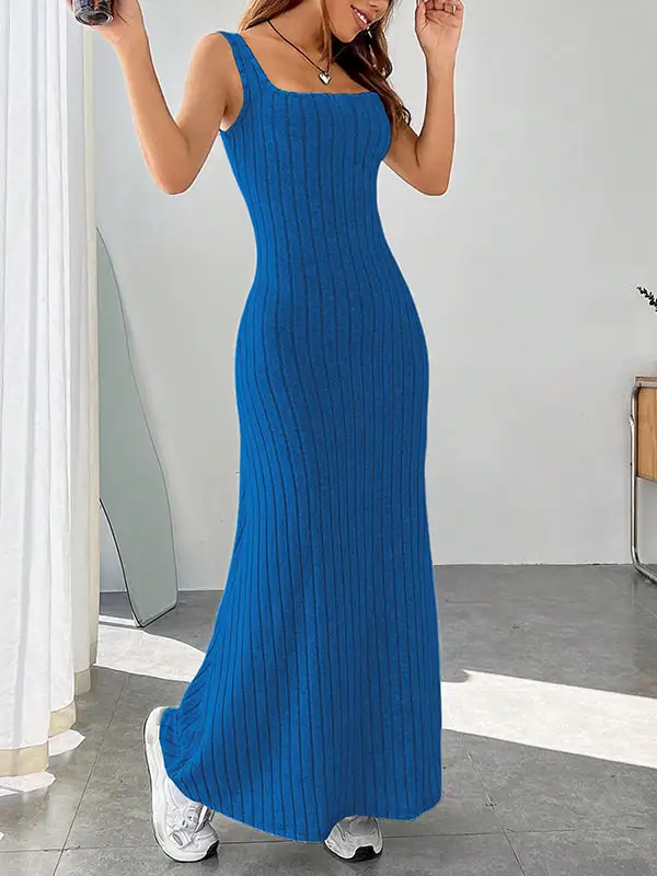 Loose Spaghetti Neck Maxi Dress