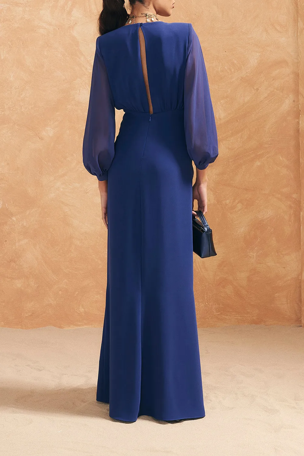Long Sleeve V-neck Dress