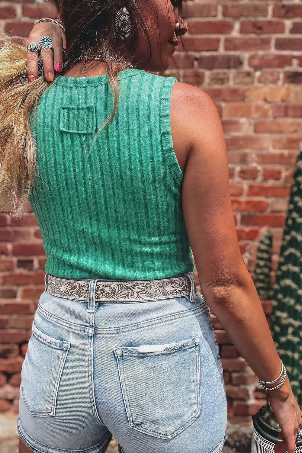 Sea Slim Ribbed Mineral Tee