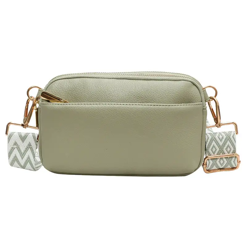 Soft Compact Faux Leather Square Crossbody Bag