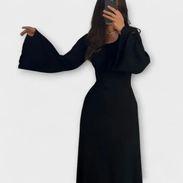 Relaxed Knit Detail Everyday Casual Dress