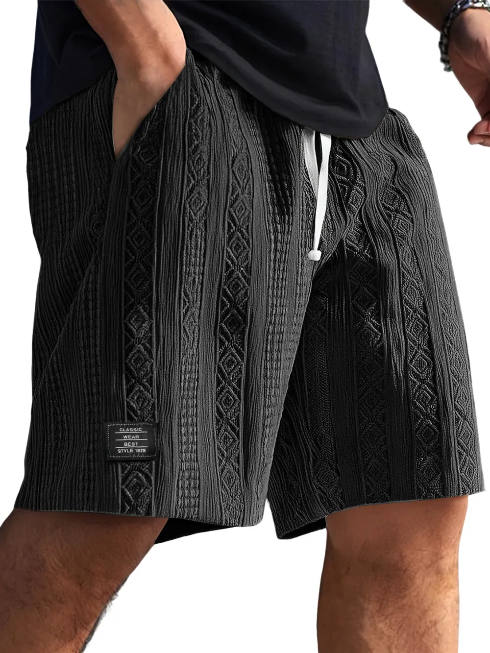 Jacquard Seamed Detail Shorts