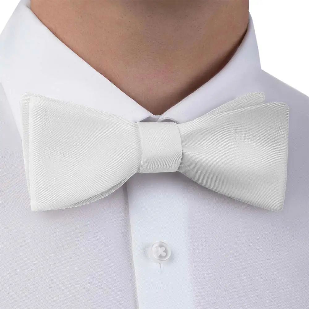 Sleek Solid Motif Bow Tie