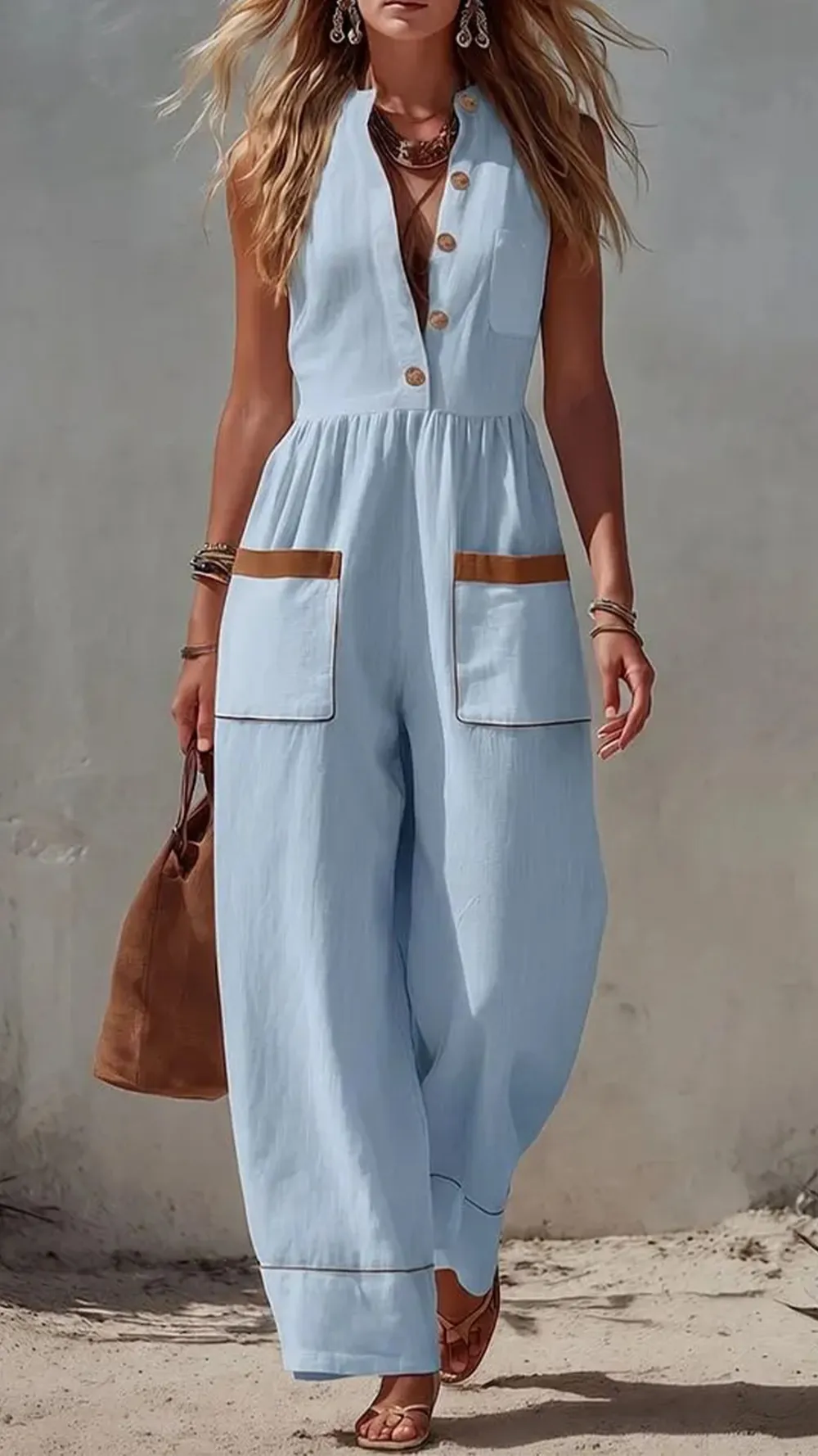 Straight Leg Jumpsuit
