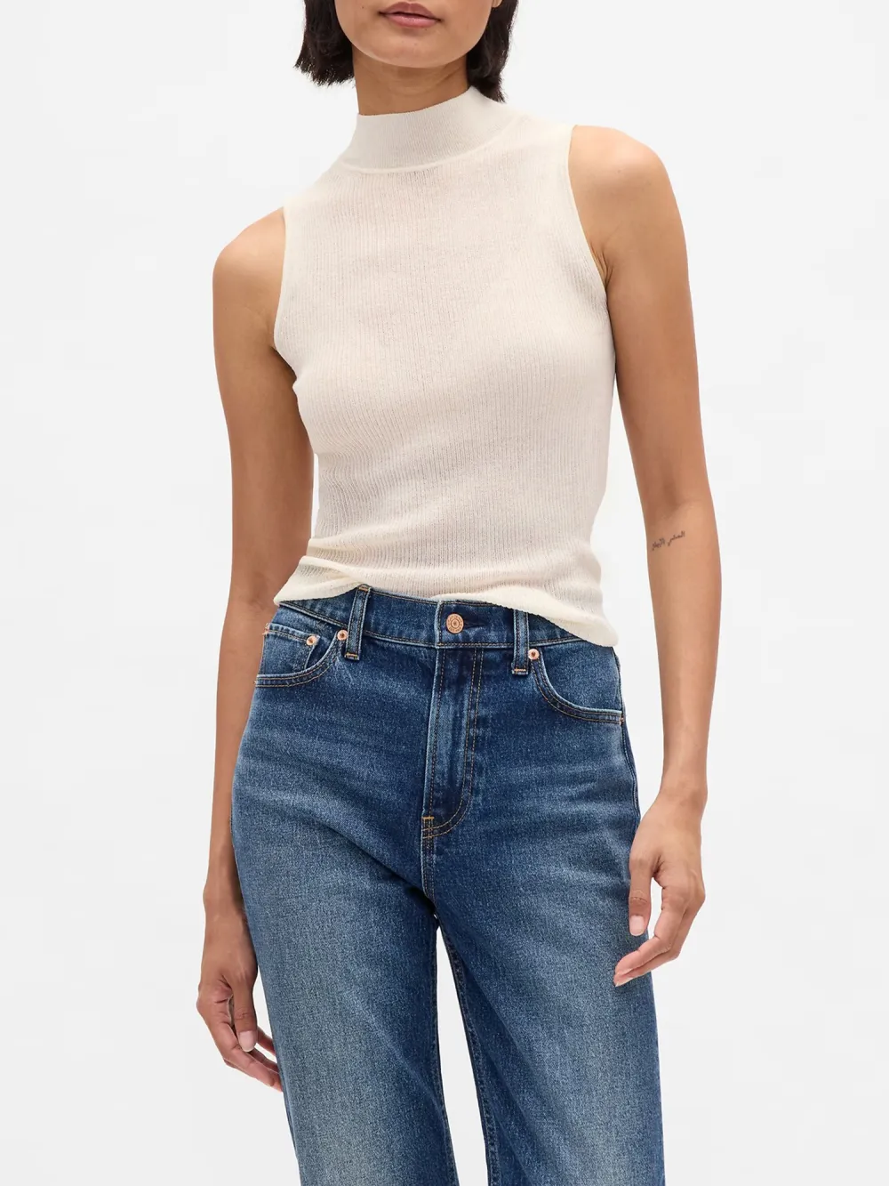 Slim Fit Sleeveless Sweater