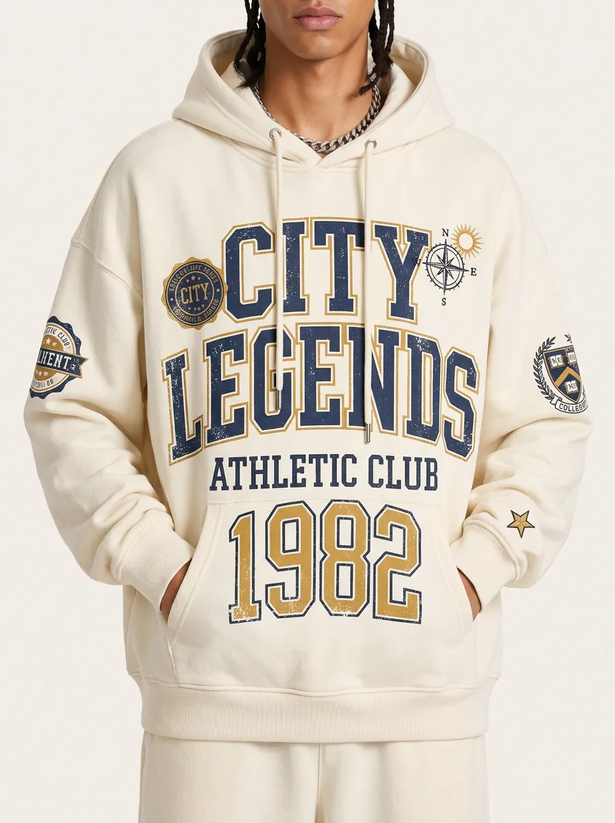 Men's City Legends Athletic Club 1982 Compass Printed Hoodie