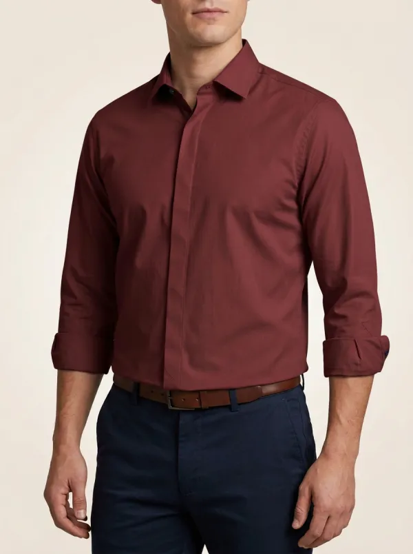 Men's Non-Iron Cotton Solid Sage Green Button-Down Shirt