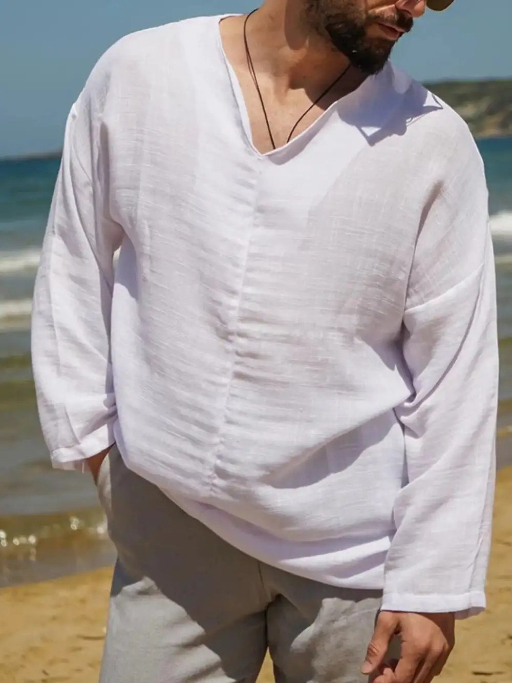 V-Neck Long-Sleeve Top