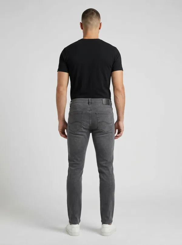 Men's Casual Daily Wear Grey Slim Fit Stretch Jeans