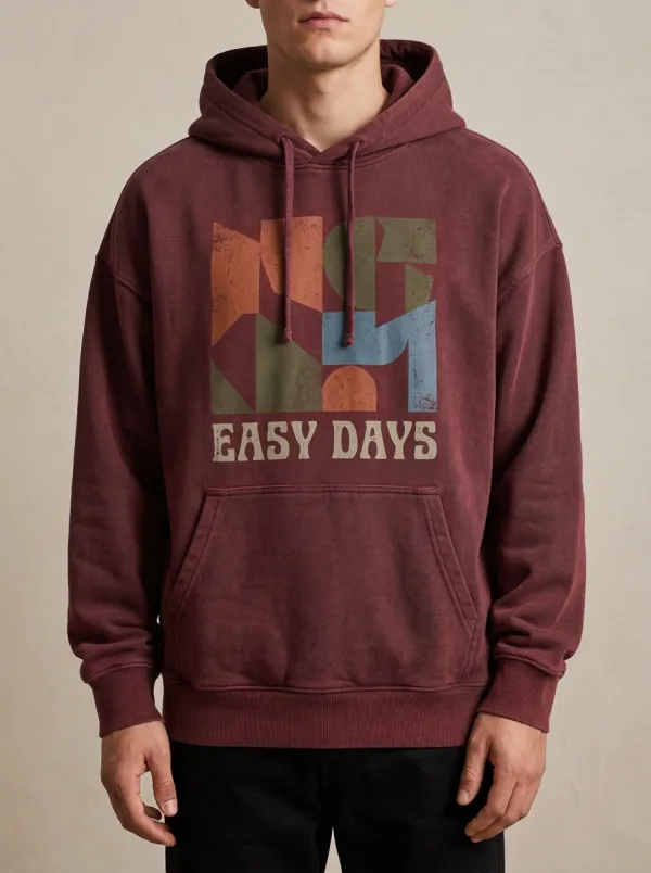 Unisex Easy Geometric Graphic Hoodie