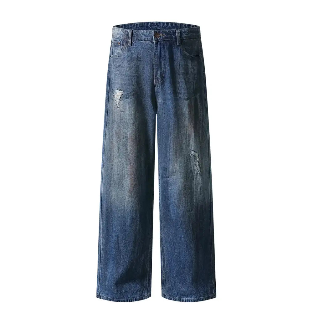 Baggy Distressed Denim Jeans