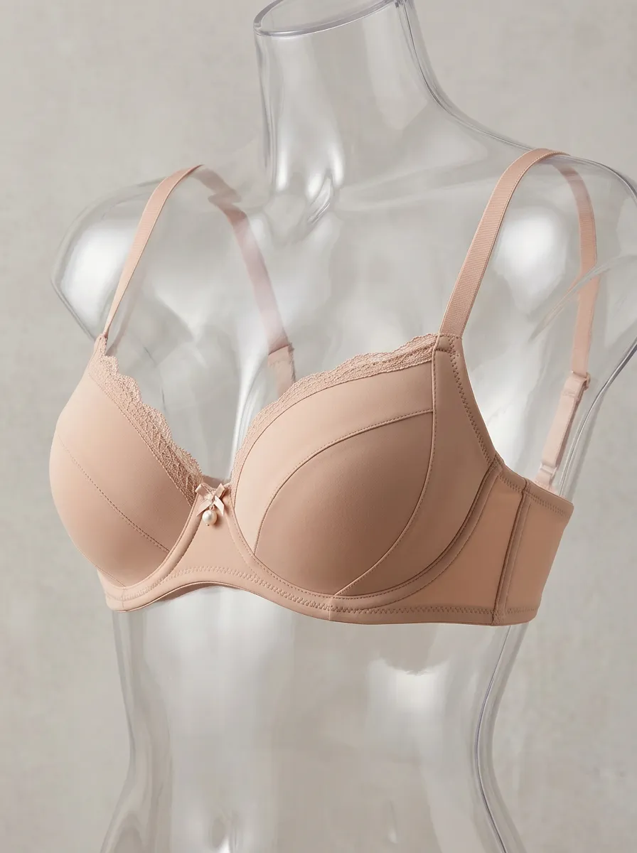 Women's Classic Lace-Trim Bow-Detail Bra
