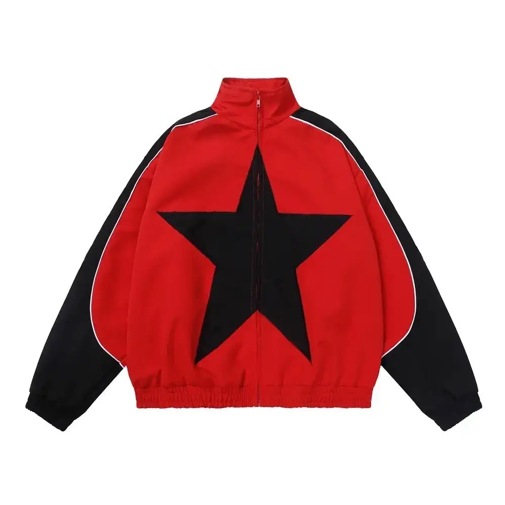 Star Print Zipper Jacket