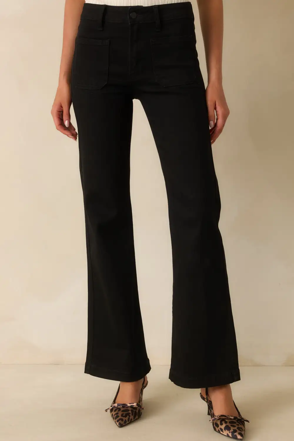Let You Down Cotton High Waisted Flare Jeans