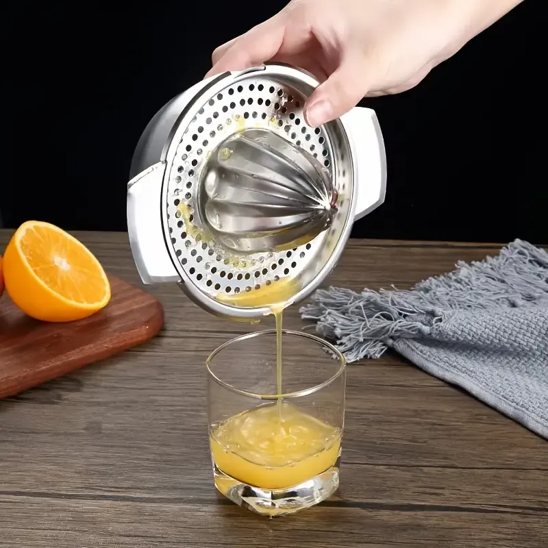 Silvery Stainless Steel Manual Citrus Juicer