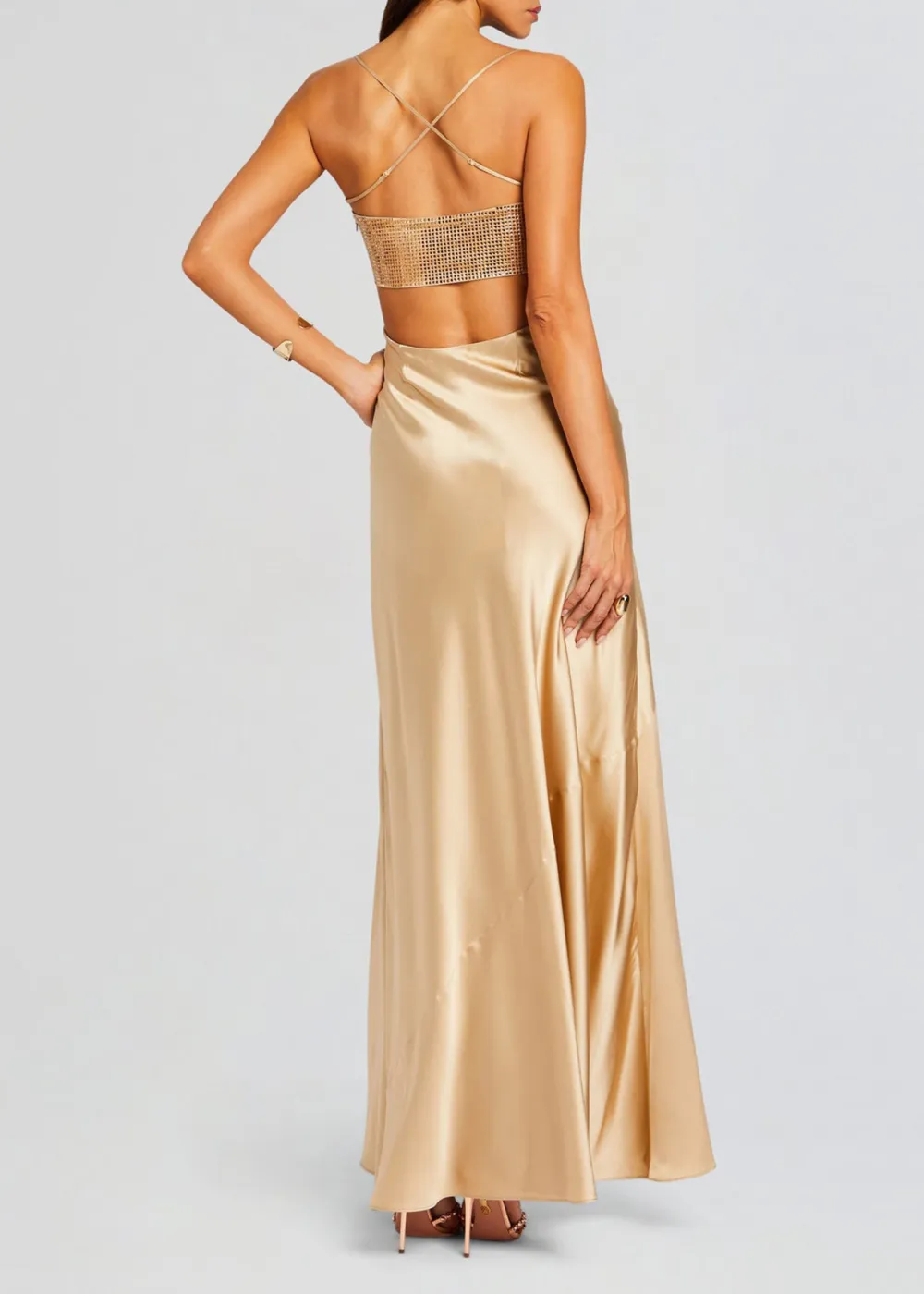 Embellished Silk Dress