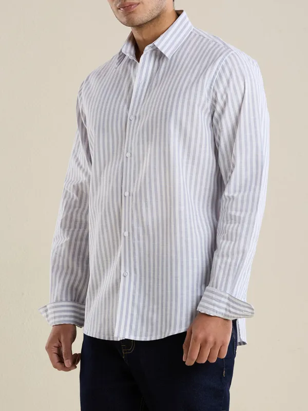 Active Pinstripe Striped Slim Fit Men's Formal Shirt