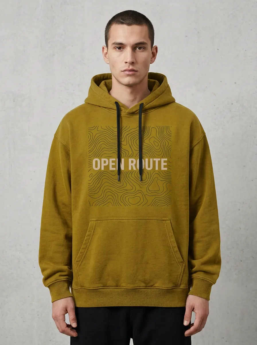 Utility Topographic Men's Graphic Hoodie