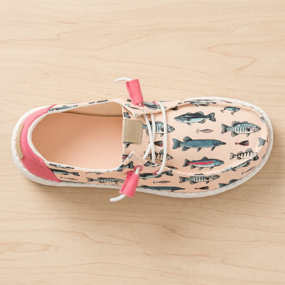 Wendy Fish Lure Printed Casual Slip On Shoes