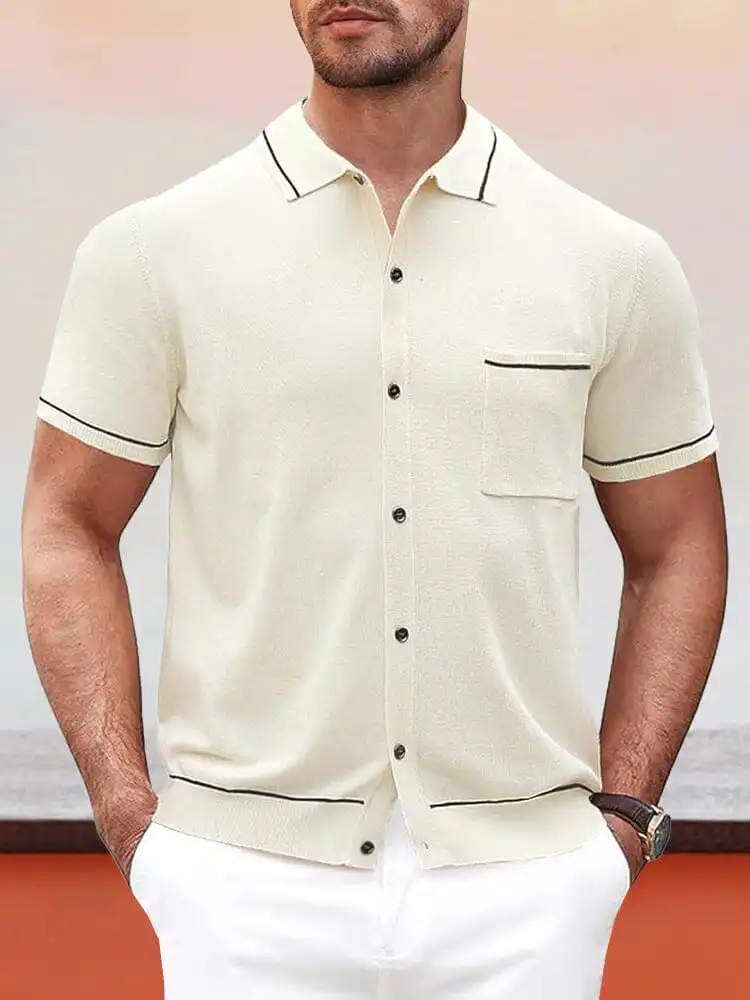 Open Stitch Textured Shirt