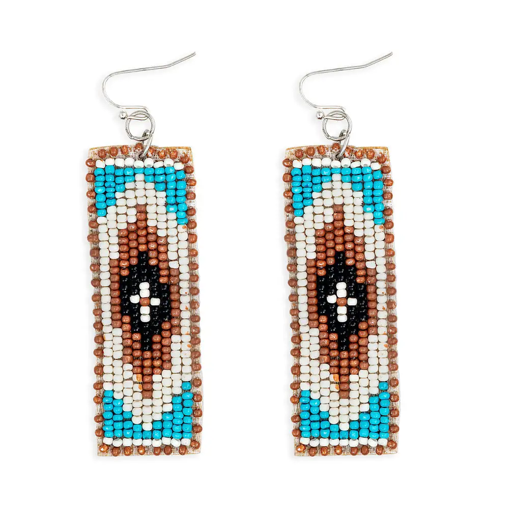 Streamlined Chic Artful Beaded Earrings