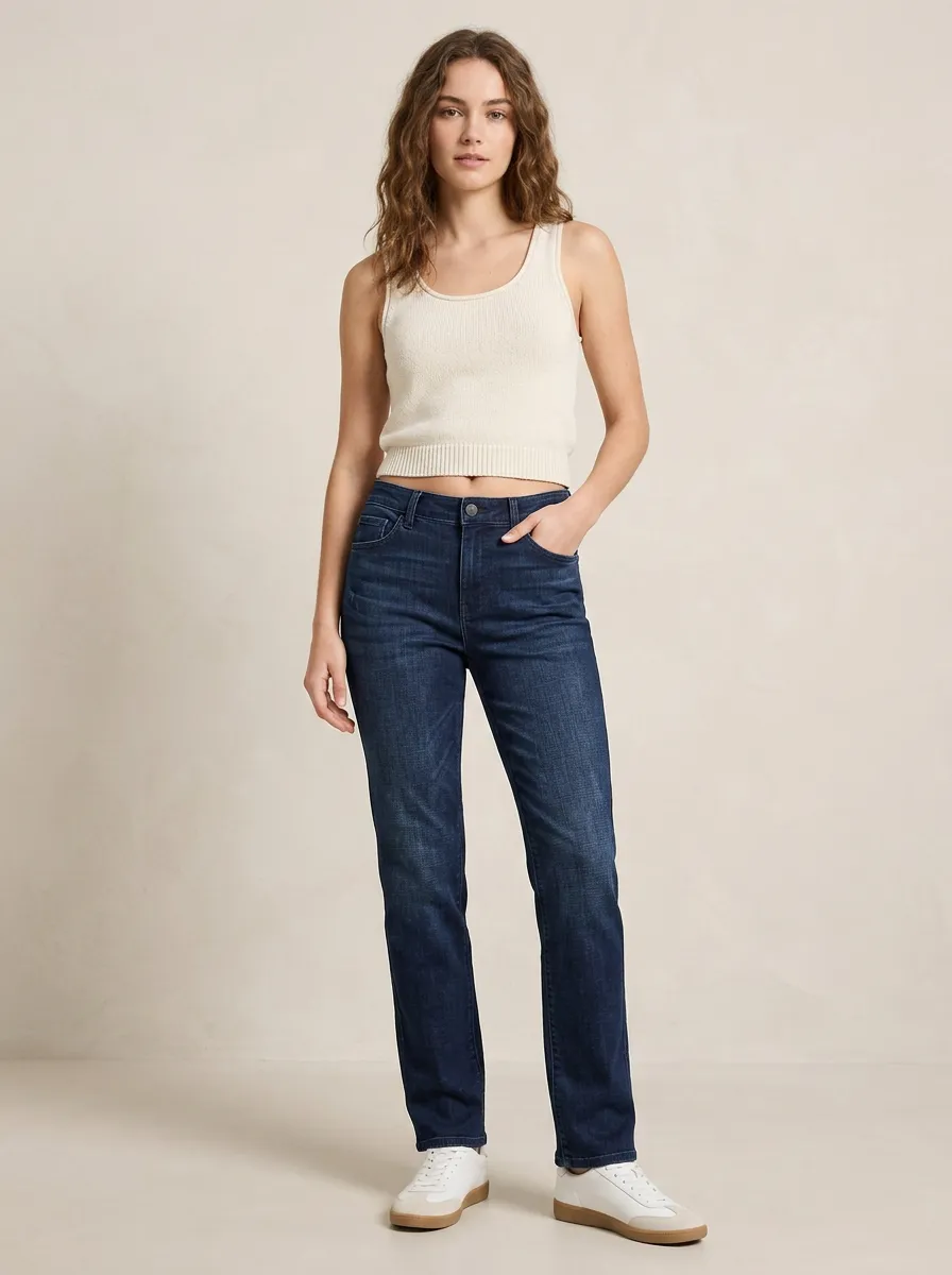 Laid Back Mid Rise Denim