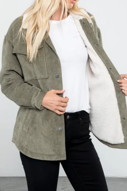 Sherpa Button Up Shacket