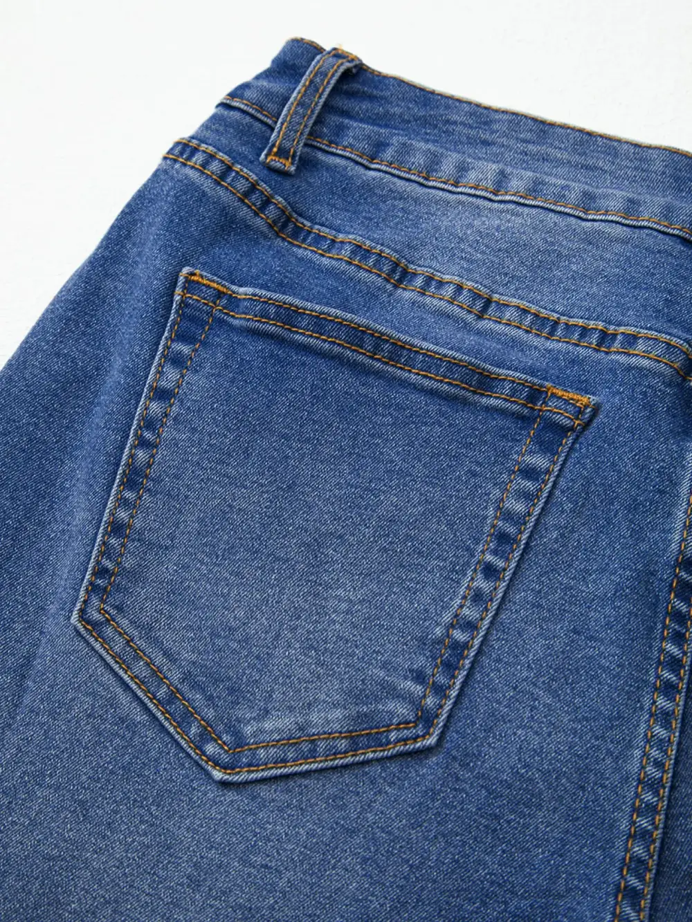 Sharp High Waist Straight Leg Raw Denim Jeans