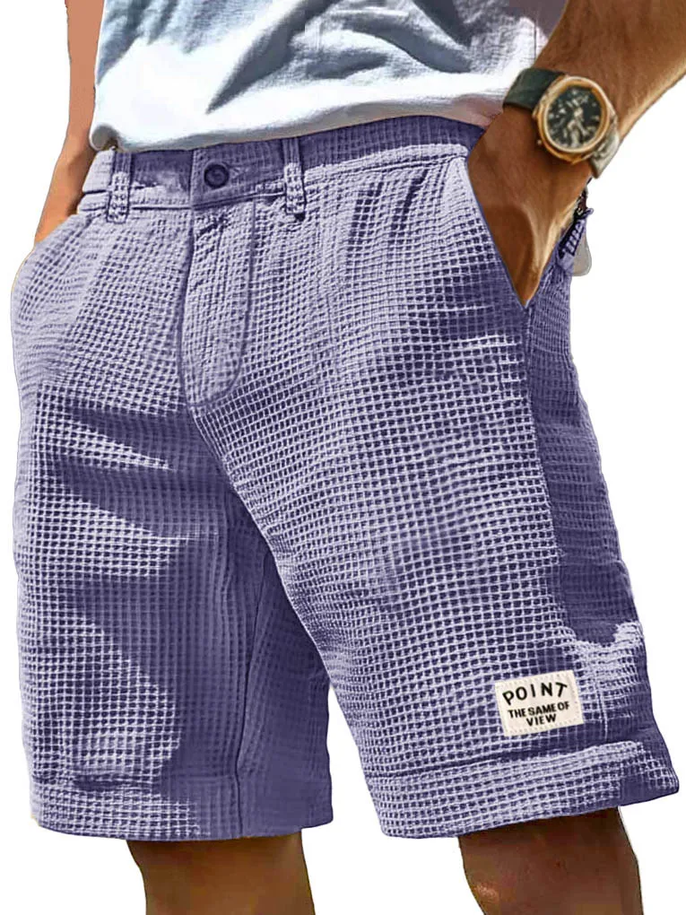 Textured Knit Pocket Shorts