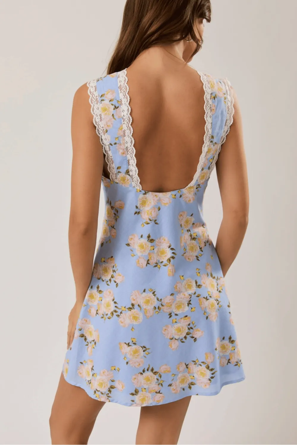 V-Neck Bias Mini Dress