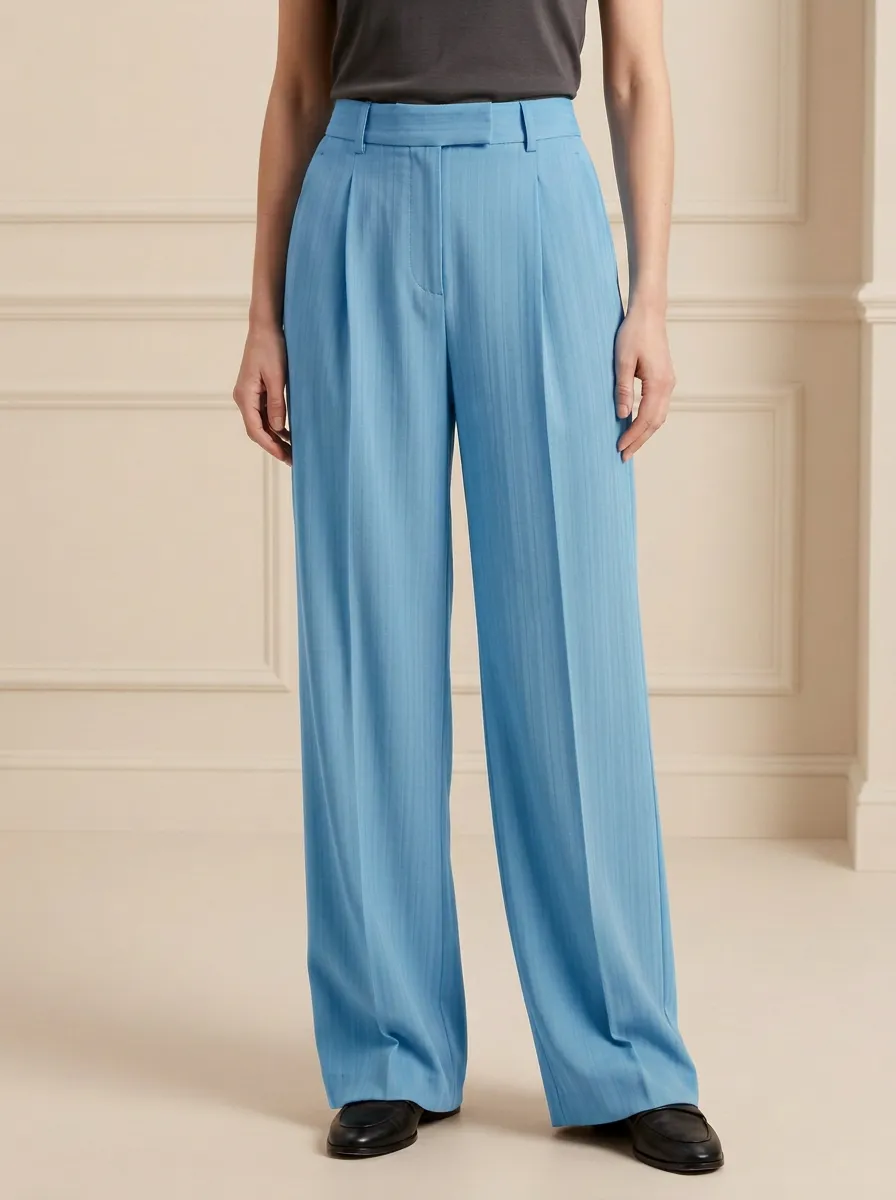 Minimalist High Rise Wide Leg Pants