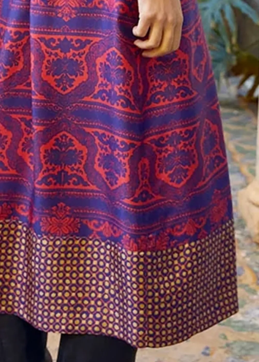 Colorblock High Waist Skirt