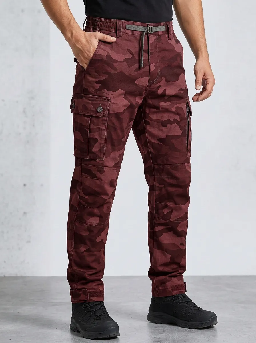 Men's Tactical Outdoor Camouflage Printed Cargo Pants