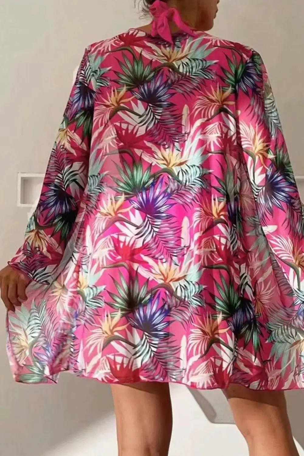 Halter Printed Two Piece Swim Set