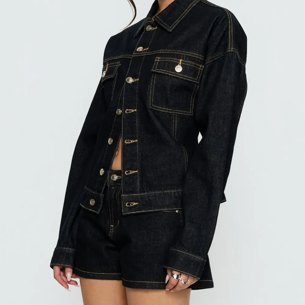 Raw Denim Cinched Jacket