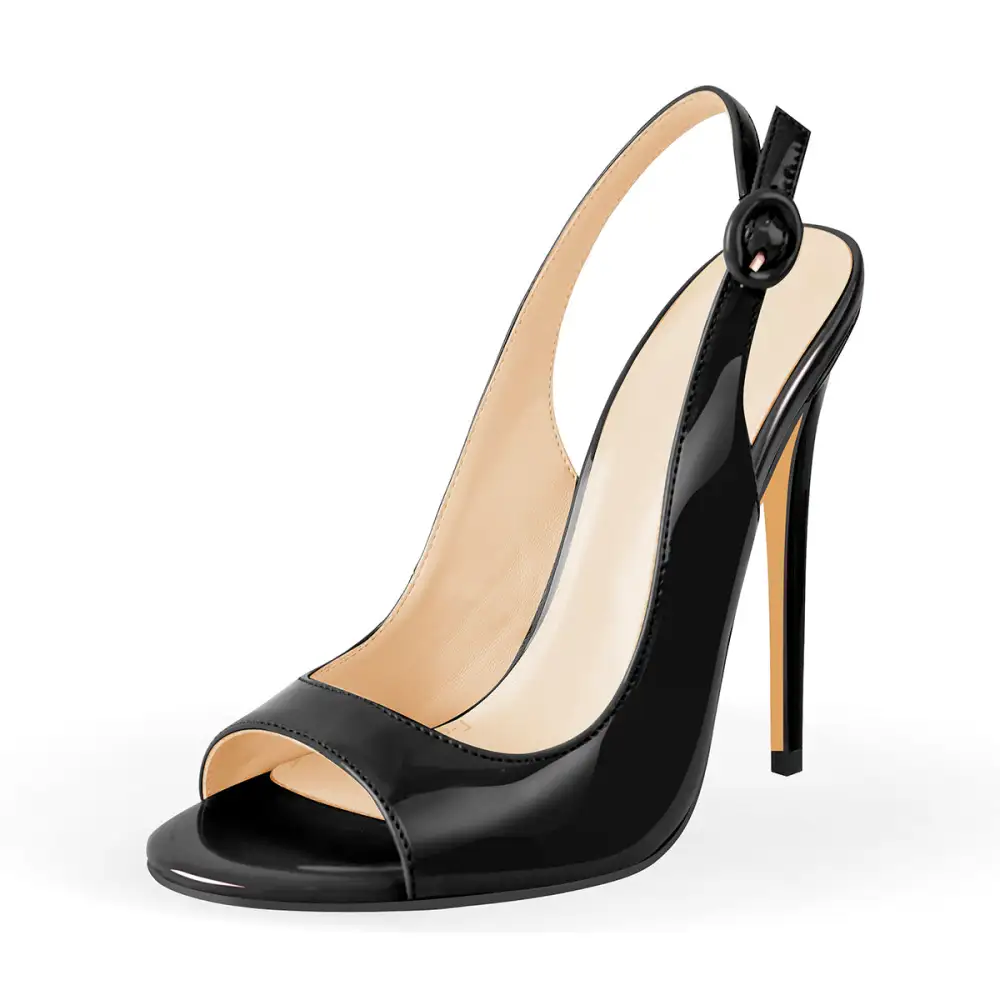 Open Toe Thin High Heel Slingback Sandals