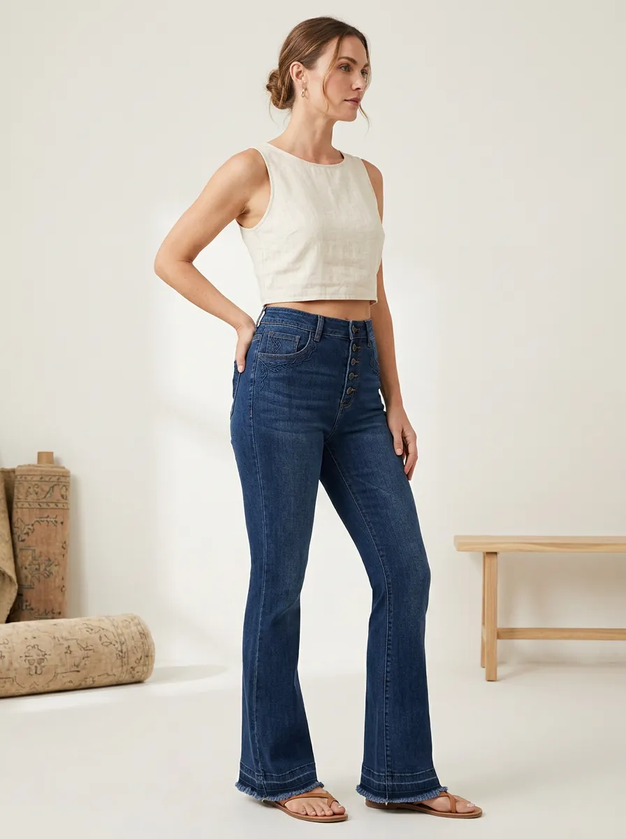 Women's High Waist Casual Denim Jeans