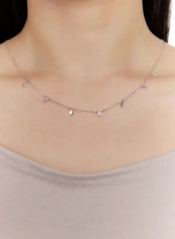 Geometric Drop Necklace