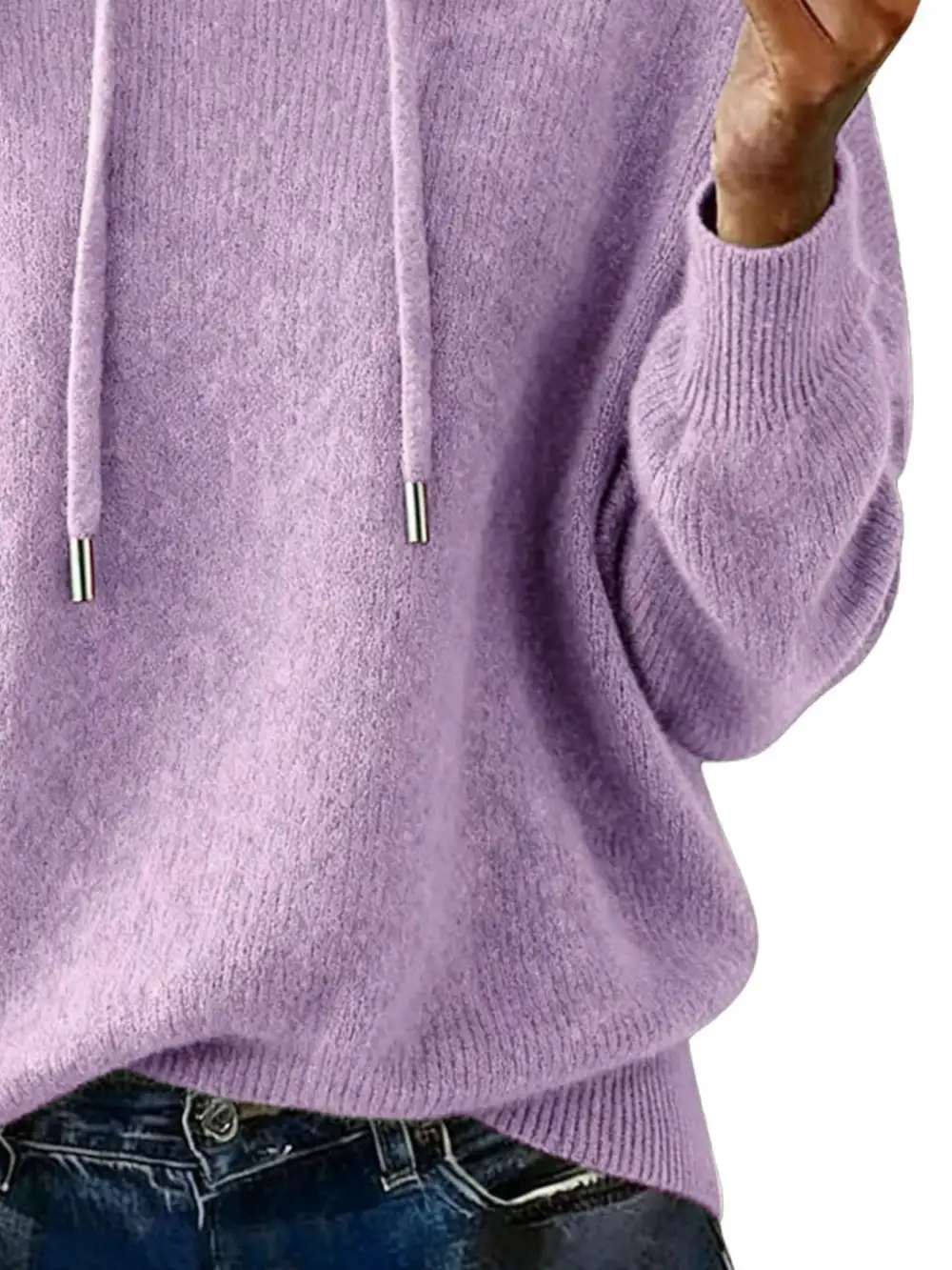 Modern Drawstring Long Sleeve Sweater