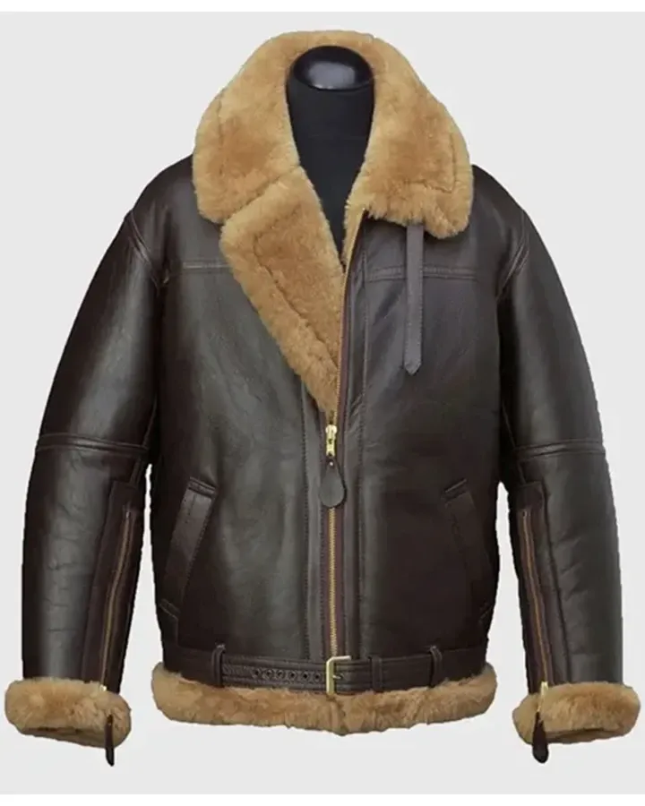 Aviator Shearling Leather Jacket