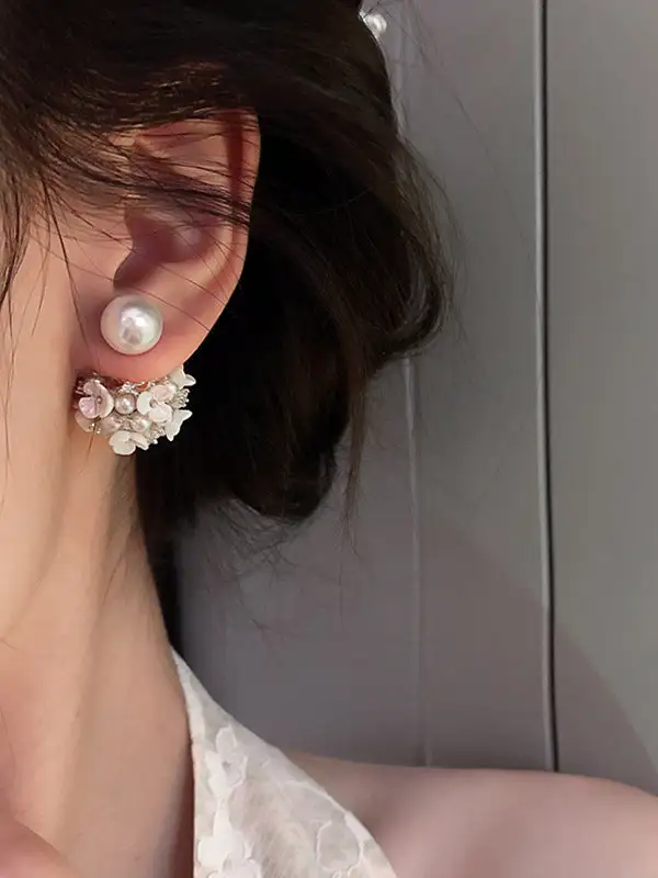 Layered Hammered Accent Earrings