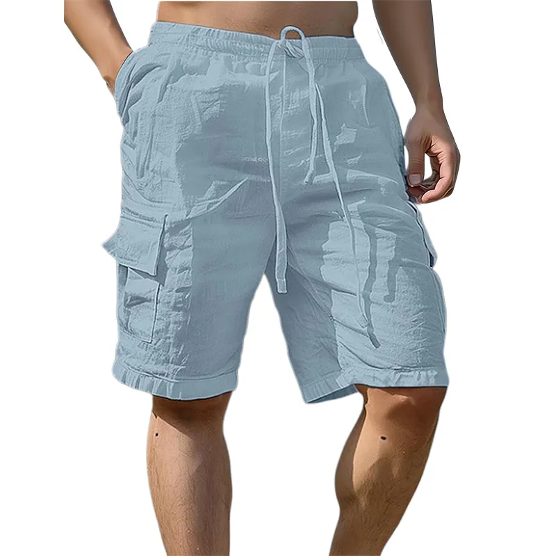 Cotton Linen Utility Shorts